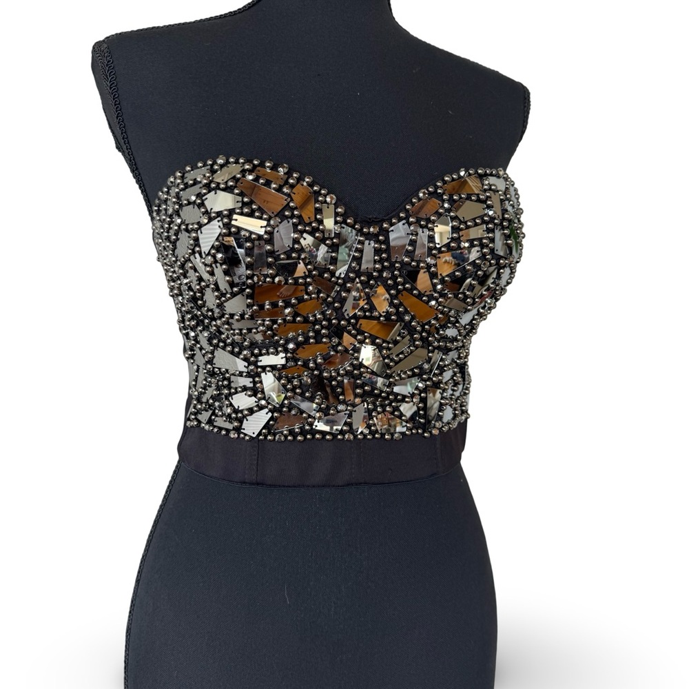 Beaded & mirrored detail bustier - size Med - work for TS Eras Tour @ Sofi N3
